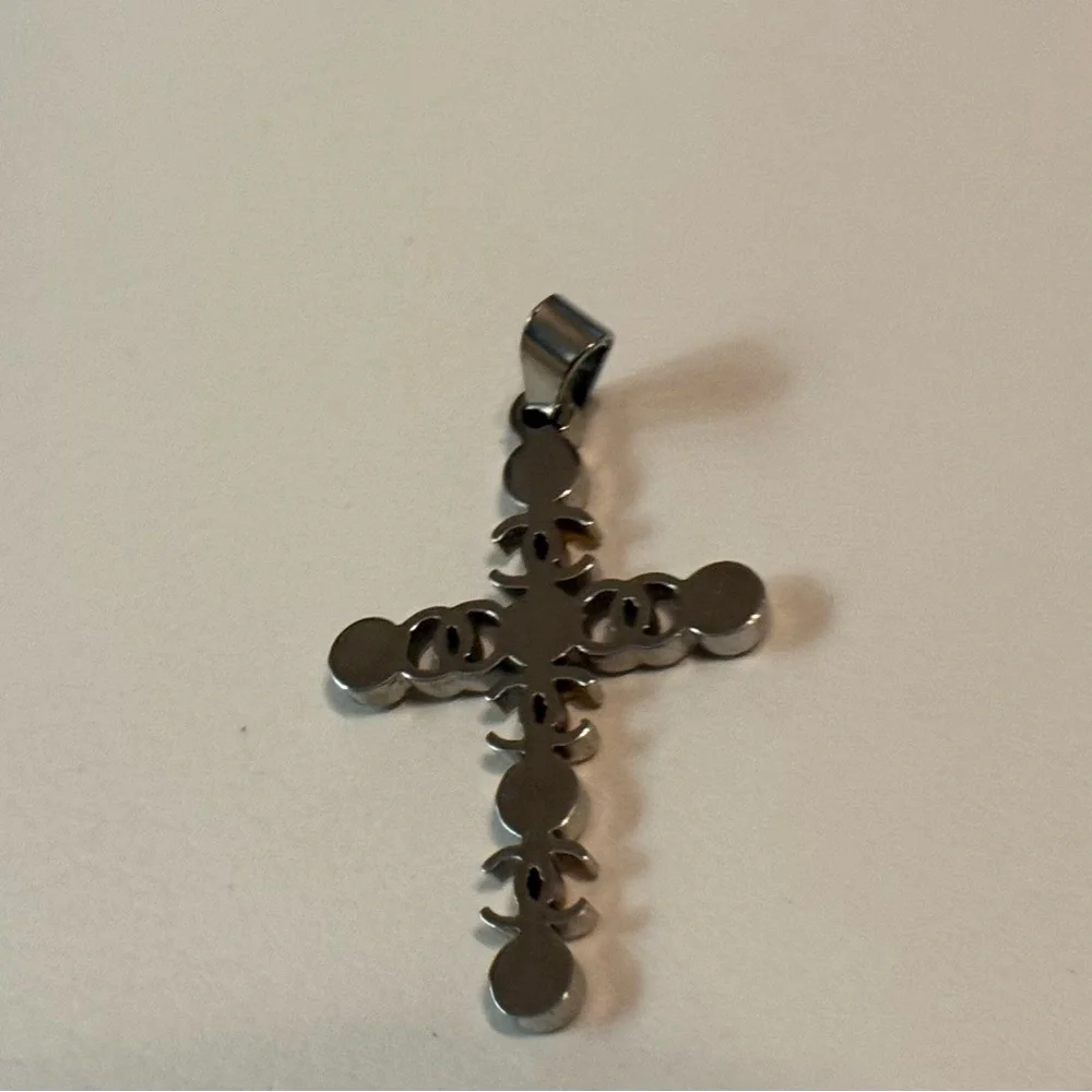 Stainless Steel Elegant Gold Cross Pendant